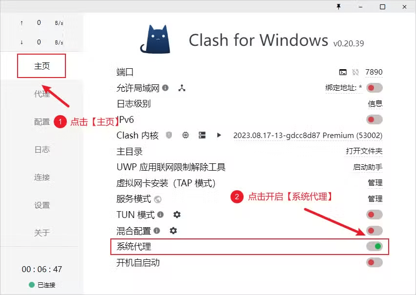 开启系统代理